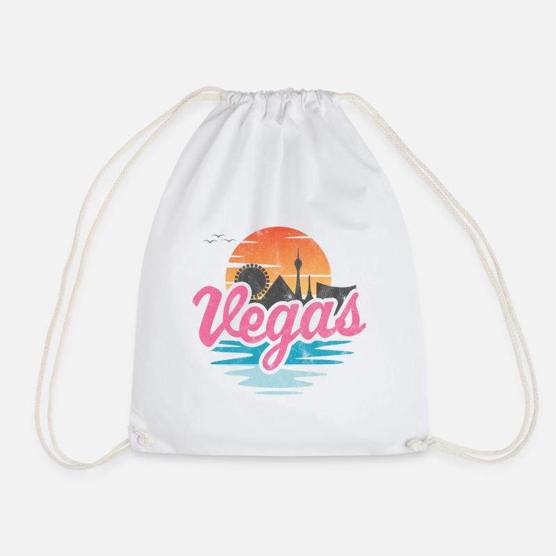 Vegas City - Drawstring Bag - white