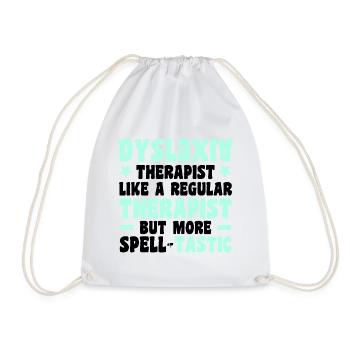 Dyslexia - Drawstring Bag - white - Front