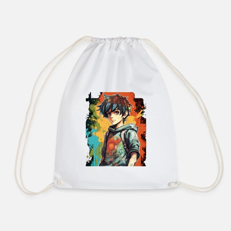 Anime Boy - Turnbeutel - Weiß