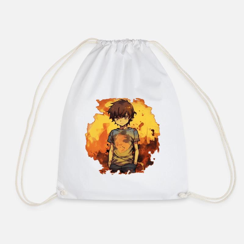 Anime Boy - Turnbeutel - Weiß
