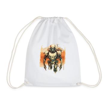 Mecha - Drawstring Bag - white - Front