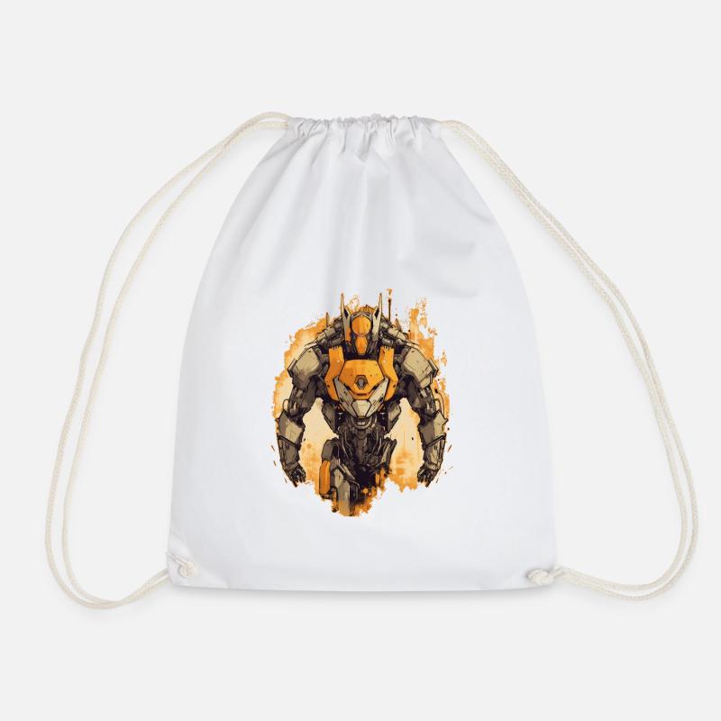 Mecha - Drawstring Bag - white