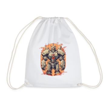 Mecha - Drawstring Bag - white - Front