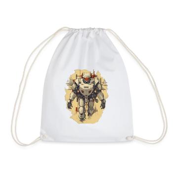 Mecha - Drawstring Bag - white - Front