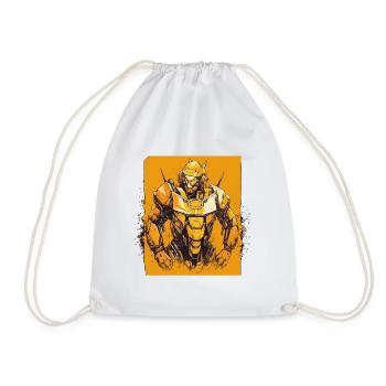 Mecha - Drawstring Bag - white - Front