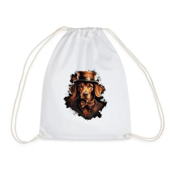 Chien - Sac de sport léger - blanc - Devant