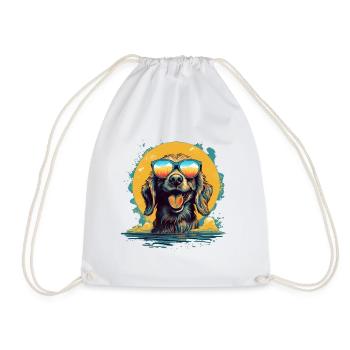Dog - Drawstring Bag - white - Front