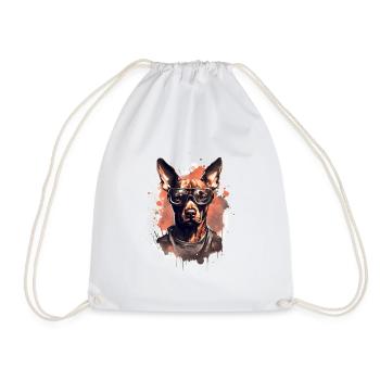 Chien - Sac de sport léger - blanc - Devant
