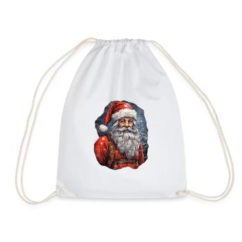 Santa Claus - Drawstring Bag - white - Front