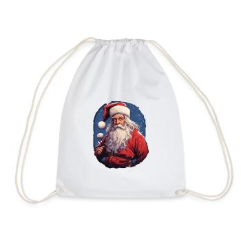 Santa Claus - Drawstring Bag - white - Front