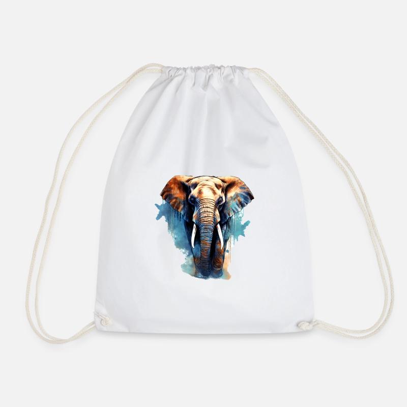 Elefant - Turnbeutel - Weiß