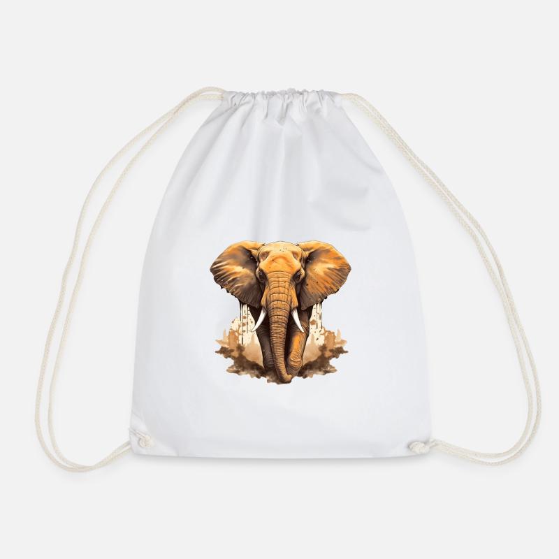 Elefant - Turnbeutel - Weiß