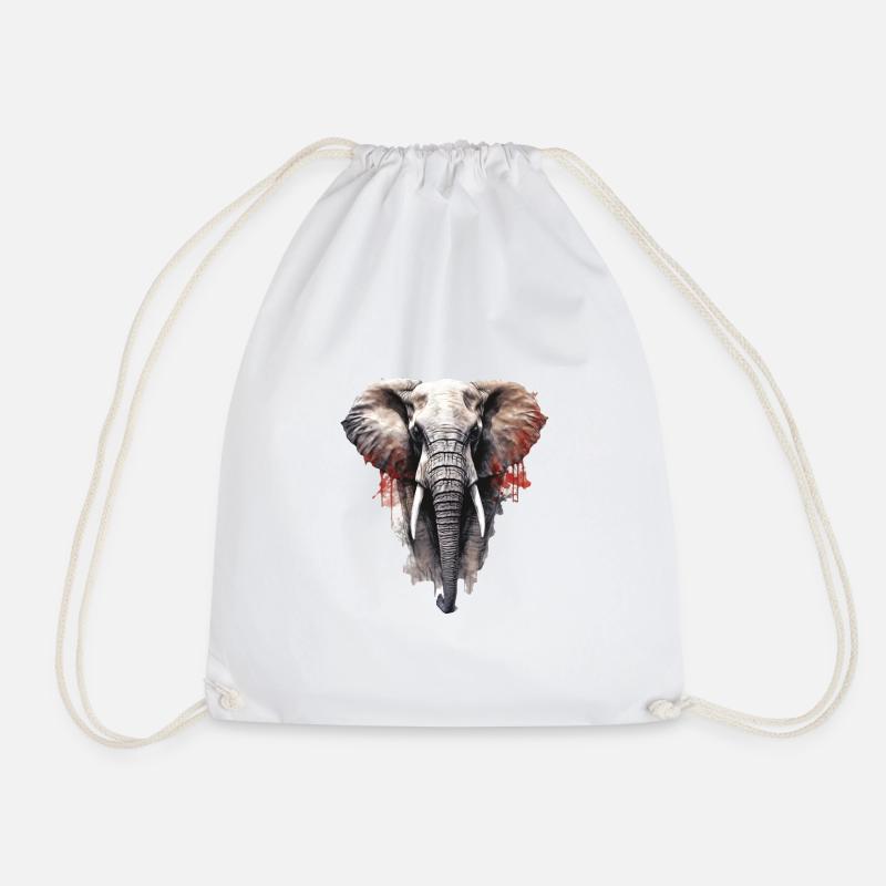 Elefant - Turnbeutel - Weiß