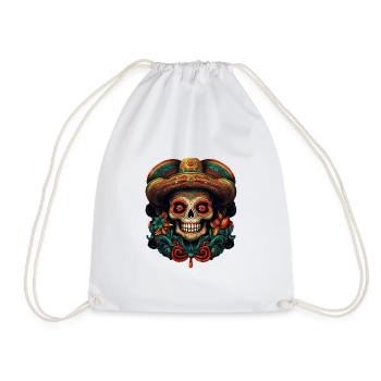 Cinco de Mayo Skull - Turnbeutel - Weiß - Vorne
