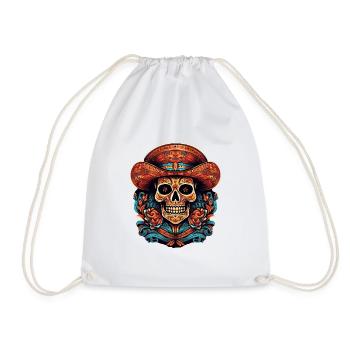 Cinco de Mayo Skull - Turnbeutel - Weiß - Vorne