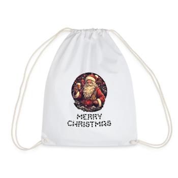Santa Claus - Marry Christmas - Drawstring Bag - white - Front
