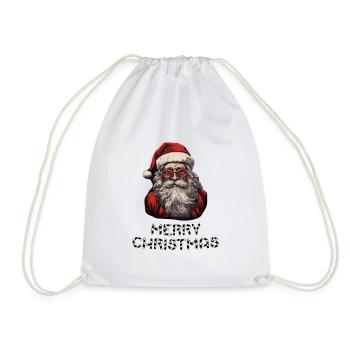 Weihnachtsmann - Marry Christmas - Turnbeutel - Weiß - Vorne