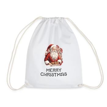 Santa Claus - Marry Christmas - Drawstring Bag - white - Front