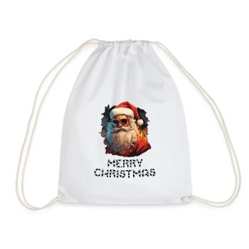 Santa Claus - Marry Christmas - Drawstring Bag - white - Front