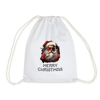 Santa Claus - Marry Christmas - Drawstring Bag - white - Front