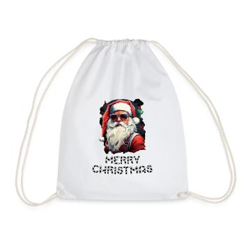 Santa Claus - Marry Christmas - Drawstring Bag - white - Front