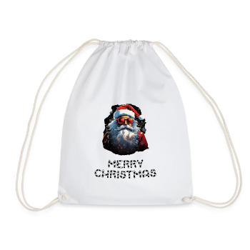 Santa Claus - Marry Christmas - Drawstring Bag - white - Front