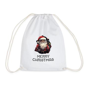 Santa Claus - Marry Christmas - Drawstring Bag - white - Front