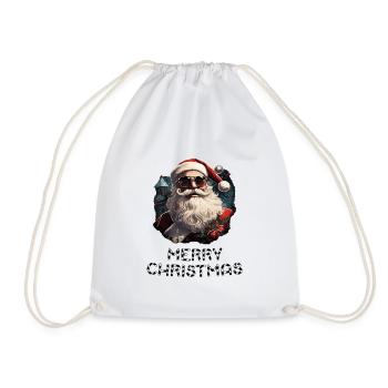 Santa Claus - Marry Christmas - Drawstring Bag - white - Front