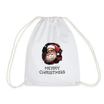 Santa Claus - Marry Christmas - Drawstring Bag - white - Front