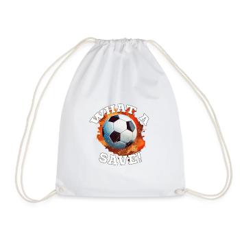 Fußball ball - What a Save! - Turnbeutel - Weiß - Vorne
