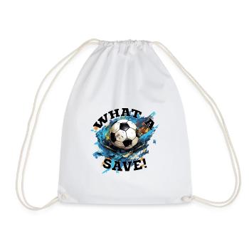 Fußball ball - What a Save! - Turnbeutel - Weiß - Vorne