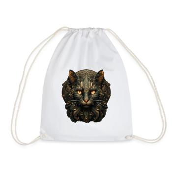 Katze - Turnbeutel - Weiß - Vorne