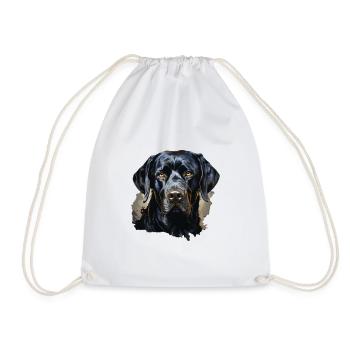 Dog - Drawstring Bag - white - Front