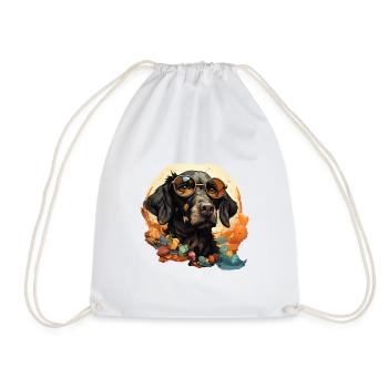 Dog - Drawstring Bag - white - Front