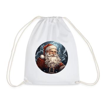 Santa Claus - illustration - Drawstring Bag - white - Front