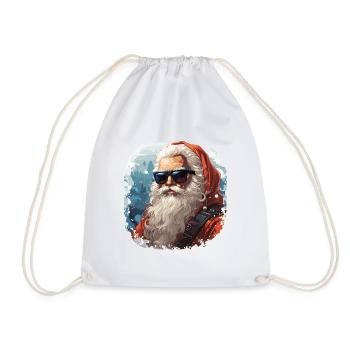 Santa Claus - illustration - Drawstring Bag - white - Front
