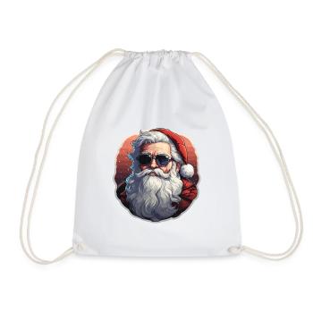 Santa Claus - illustration - Drawstring Bag - white - Front