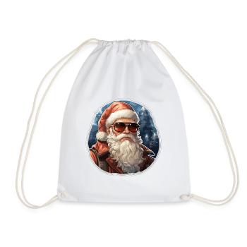 Santa Claus - illustration - Drawstring Bag - white - Front
