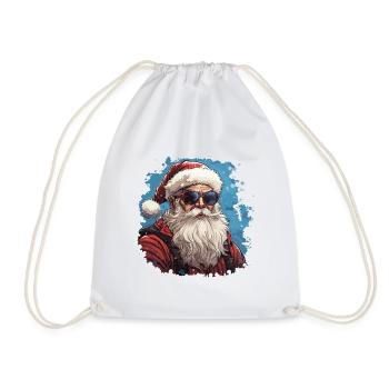 Santa Claus - illustration - Drawstring Bag - white - Front