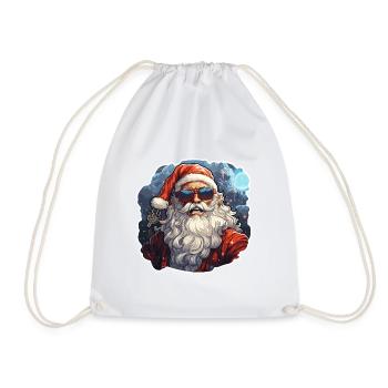 Santa Claus - illustration - Drawstring Bag - white - Front