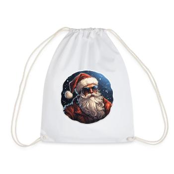 Santa Claus - illustration - Drawstring Bag - white - Front