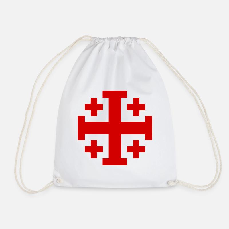Jerusalem kreuz Jerusalemkreuz - Turnbeutel - Weiß