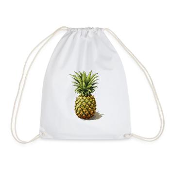 Ananas - Illustration - Turnbeutel - Weiß - Vorne