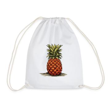 Ananas - Illustration - Turnbeutel - Weiß - Vorne