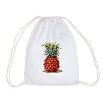 Ananas - Illustration - Turnbeutel - Weiß - Vorne
