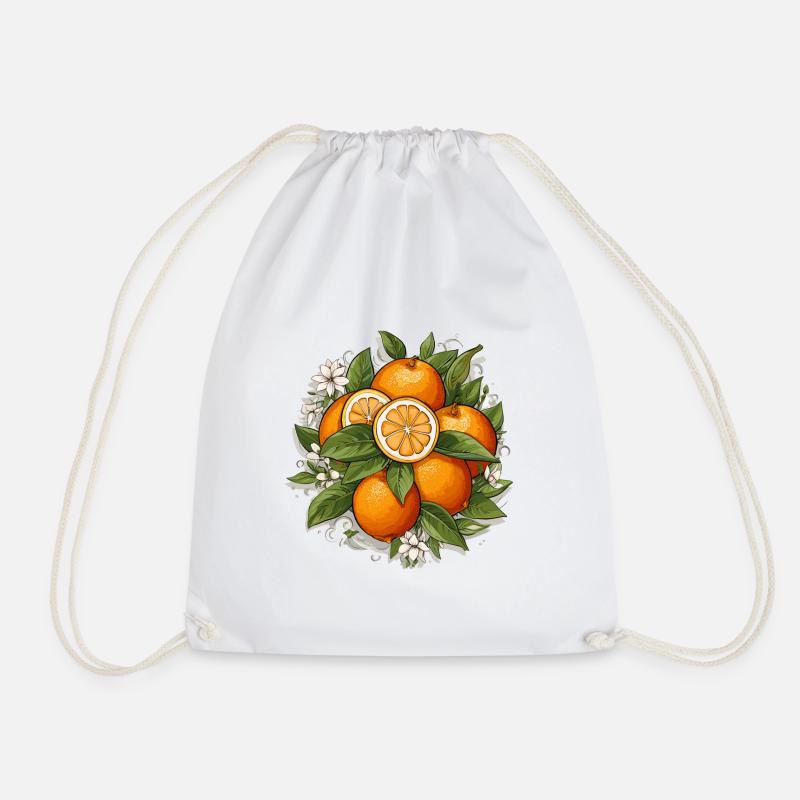 Orange - Illustration - Turnbeutel - Weiß