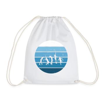 Playing Tennis Playing Tennis Player - Drawstring Bag - white - Front