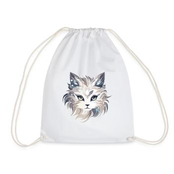 Chat - illustration - Sac de sport léger - blanc - Devant
