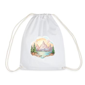 Paysage - Illustration - Sac de sport léger - blanc - Devant