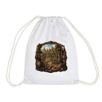 Paysage - Illustration - Sac de sport léger - blanc - Devant